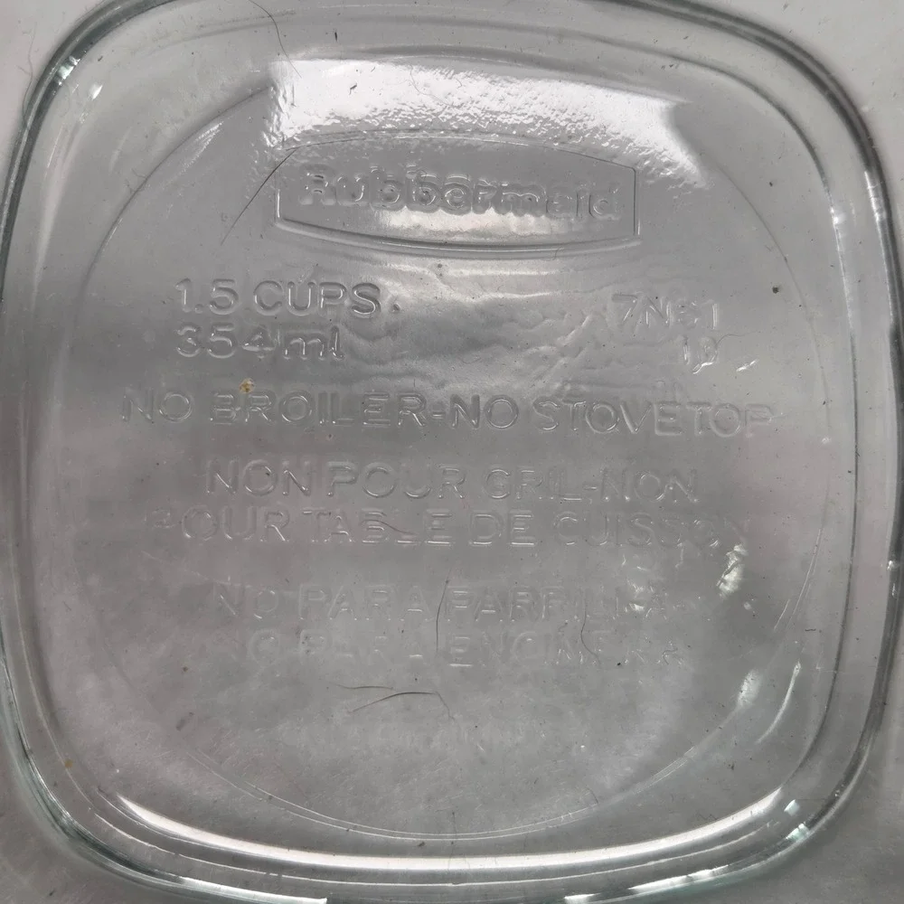 Rubbermaid Glass Food Storage Containers Set 6pc Red Easy Find Lids Mixed Sizes
